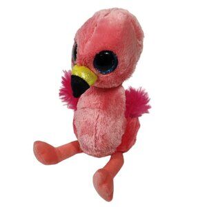 Ty Beanie Boos Gilda Flamingo Bird Plush Pink Stuffed Animal Toy 2017 FLAW